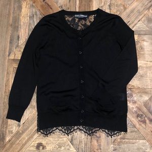 Dolce & Gabbana Silk Lace Back Cardigan XS-S